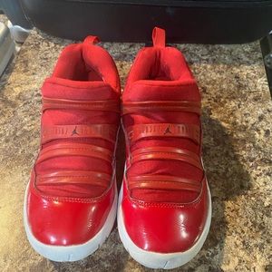 Boys red Jordan slip on